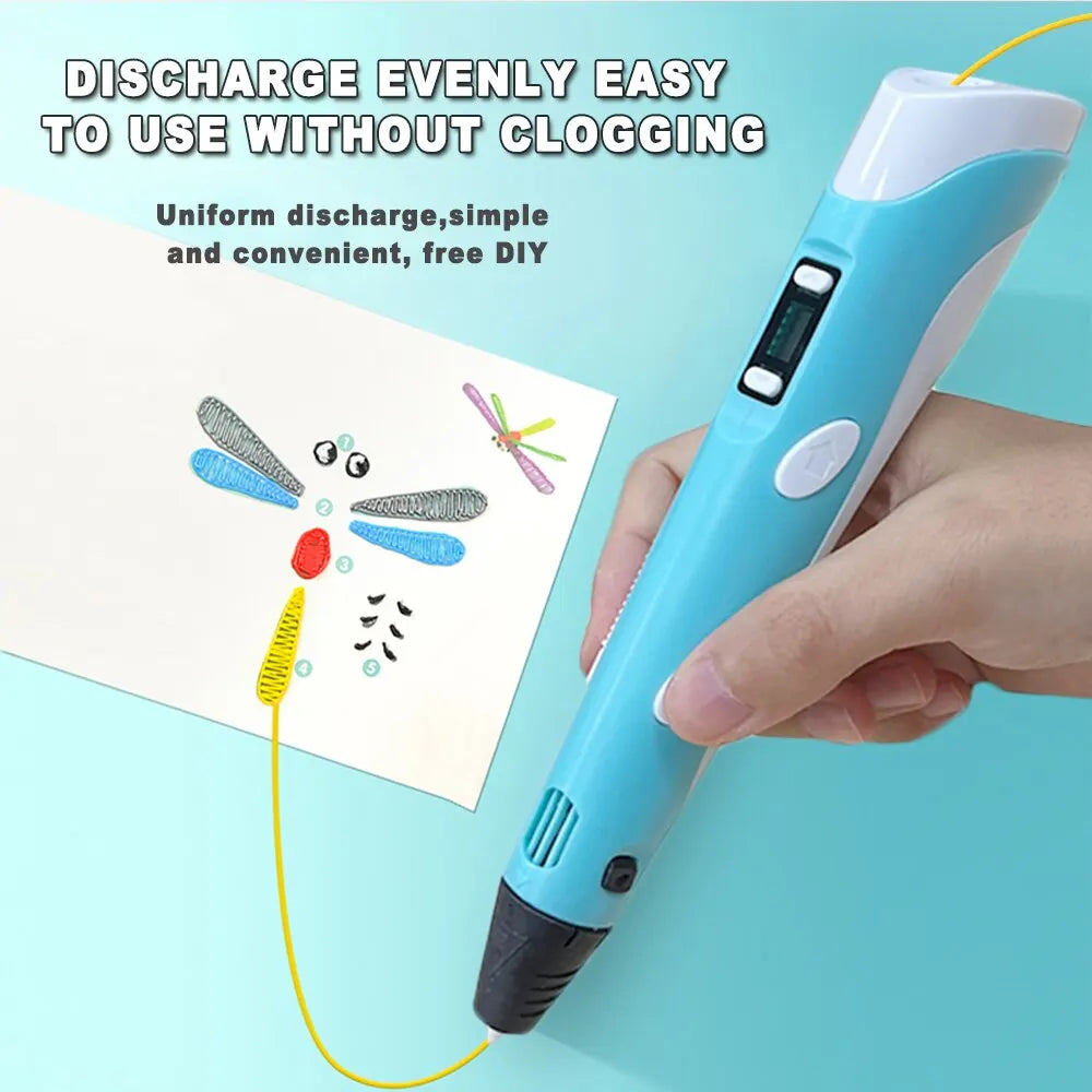 3D Printing Pen with LCD Screen — Camouflage DIY Drawing Pen for Kids