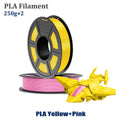 High-Toughness PLA Filament 1.75mm – 250g × 2 Set (Pink + Yellow)