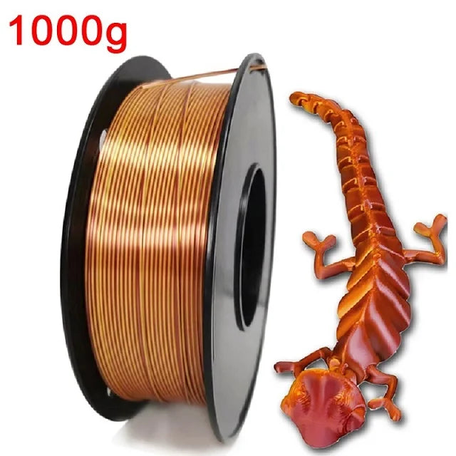 Dual-Color Silk PLA Filament 1.75mm – Two-Tone (250g / 500g / 1kg)