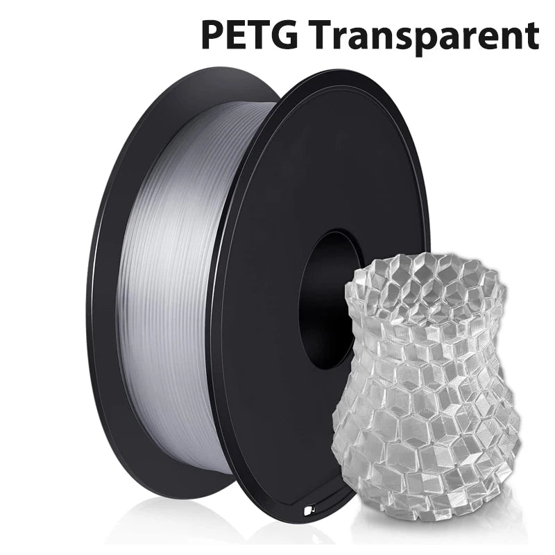 Transparent PETG Filament 1.75mm – Clear (250g / 500g / 1kg)