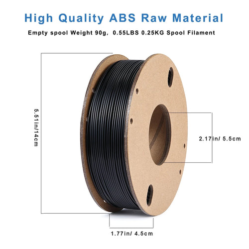 ABS Filament 1.75mm – 250g Spool (Black)