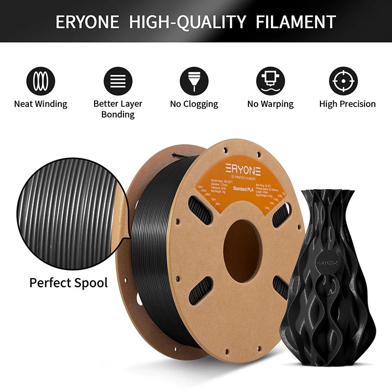ERYONE Standard PLA Filament 1.75mm – 1kg Spool (Multiple Colors)