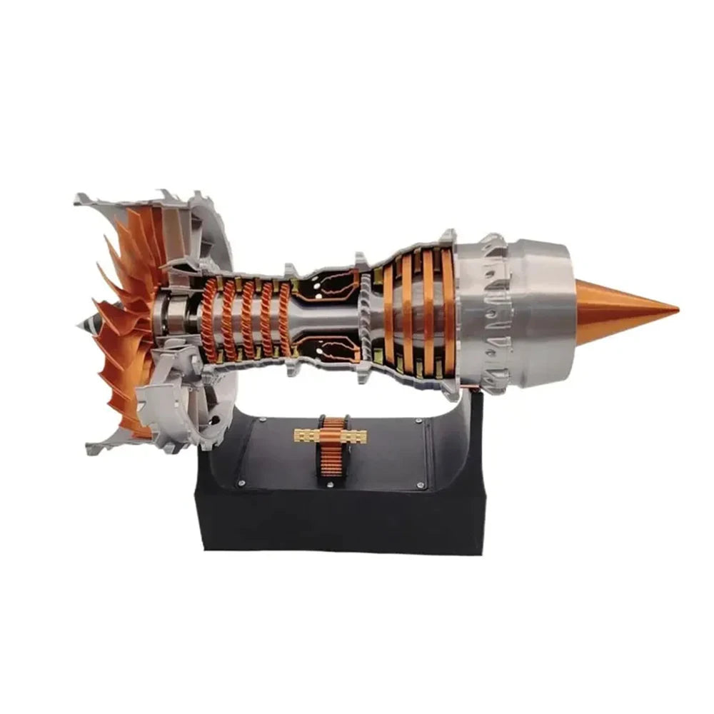 TR900 turbofan jet engine model kit – side detail