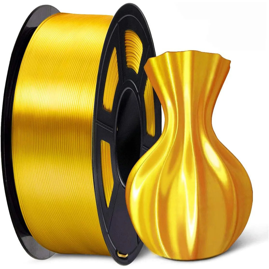 Silk PLA Filament 1.75mm – Glossy (Red / Blue / Green / Gold / Silver)