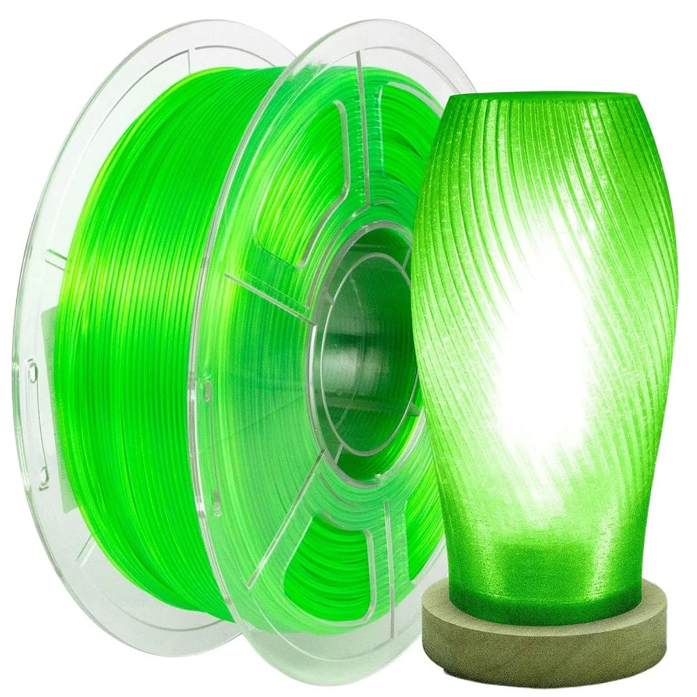 Translucent PETG Filament 1.75mm – Clear & Colored Tints (200g–1kg)