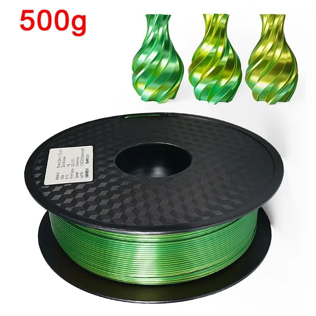 Dual-Color Silk PLA Filament 1.75mm – Two-Tone (250g / 500g / 1kg)