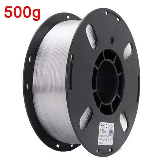 Translucent PETG Filament 1.75mm – Clear & Colored Tints (200g–1kg)