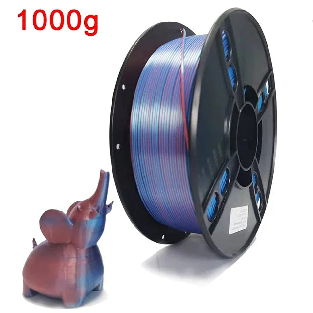 Dual-Color Silk PLA Filament 1.75mm – Two-Tone (250g / 500g / 1kg)