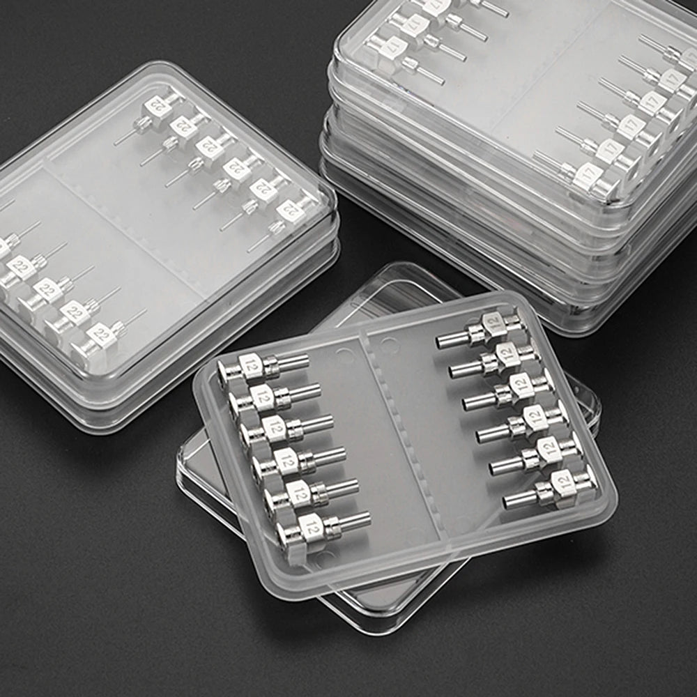Stainless Steel Blunt Tip Dispensing Needles – 12 Pack, 8G–30G, 6.5mm