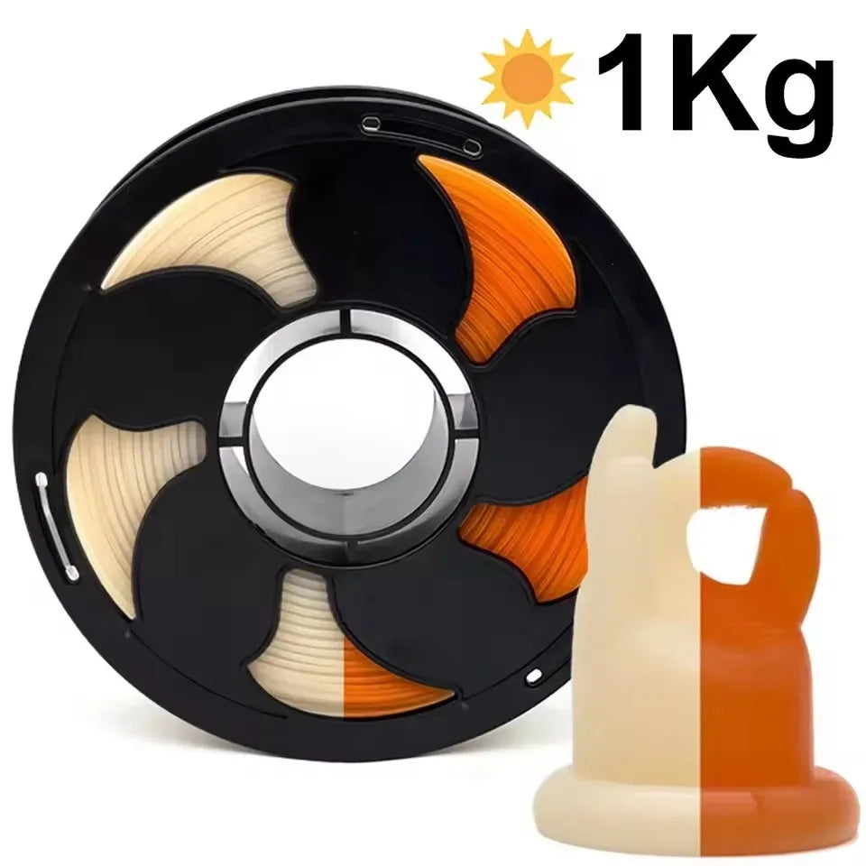 Color-Changing PLA Filament 1.75mm – Sunlight/UV Reactive, 1kg Spool